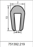 Силиконовый профиль П-образный 751392.219